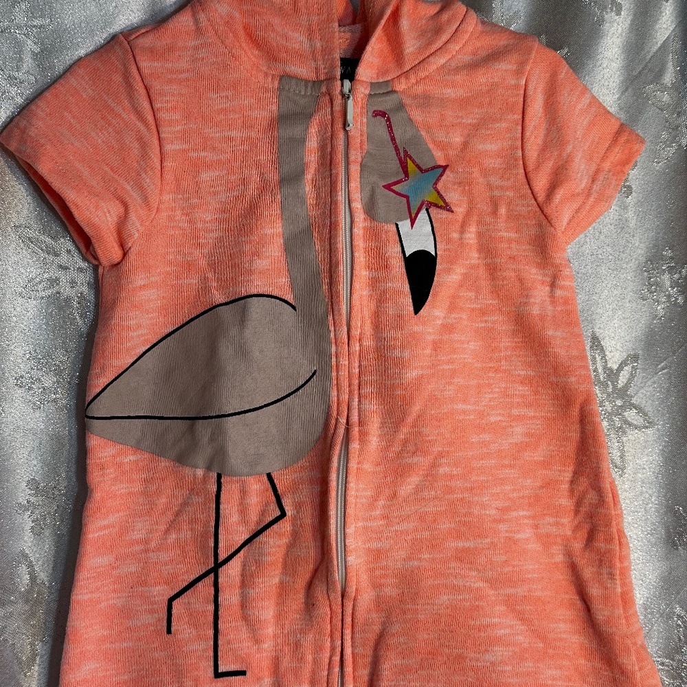 Andy & Evan Flamingo Terry Coverup, Size 4T, Girls